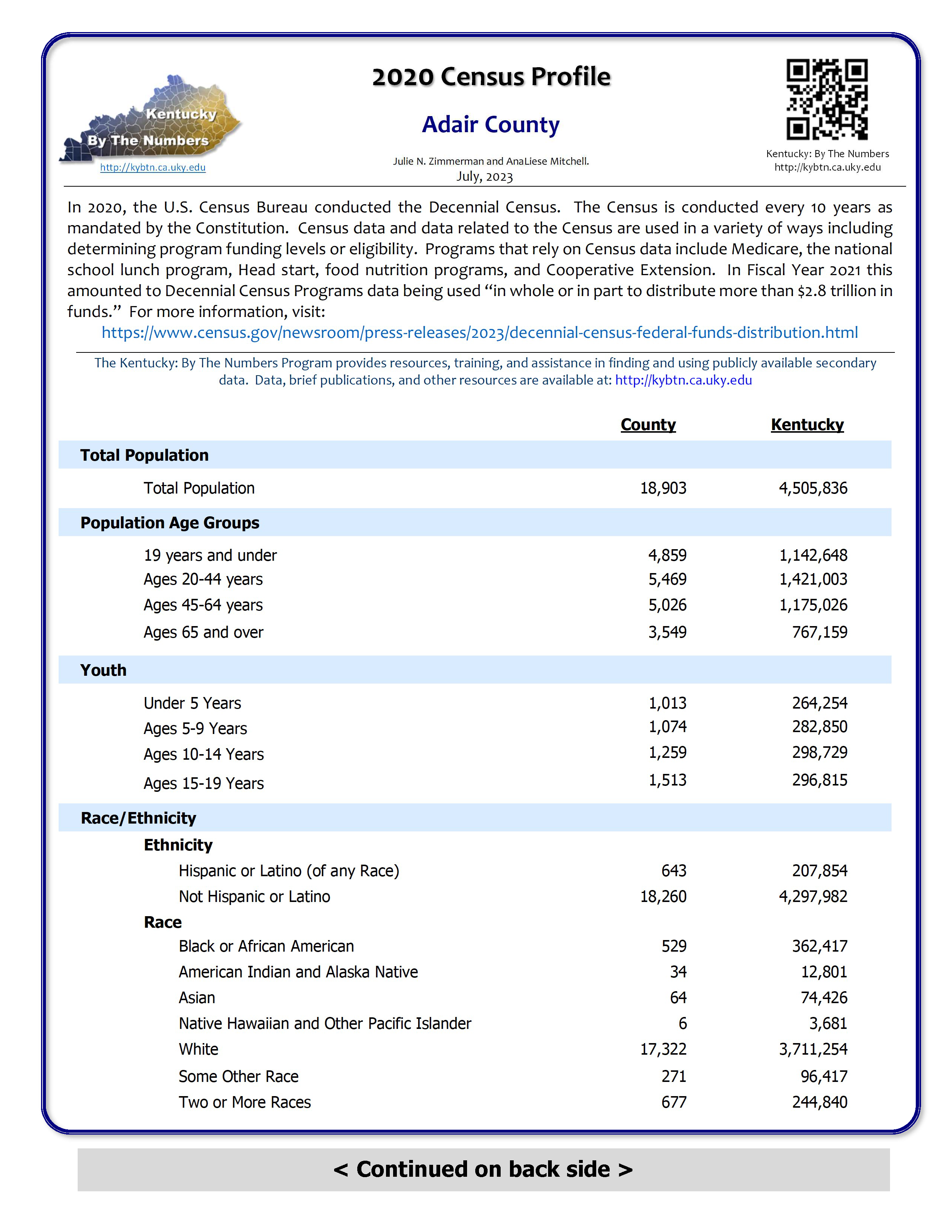 Image of first page of Kentucky By The Numbers Issue